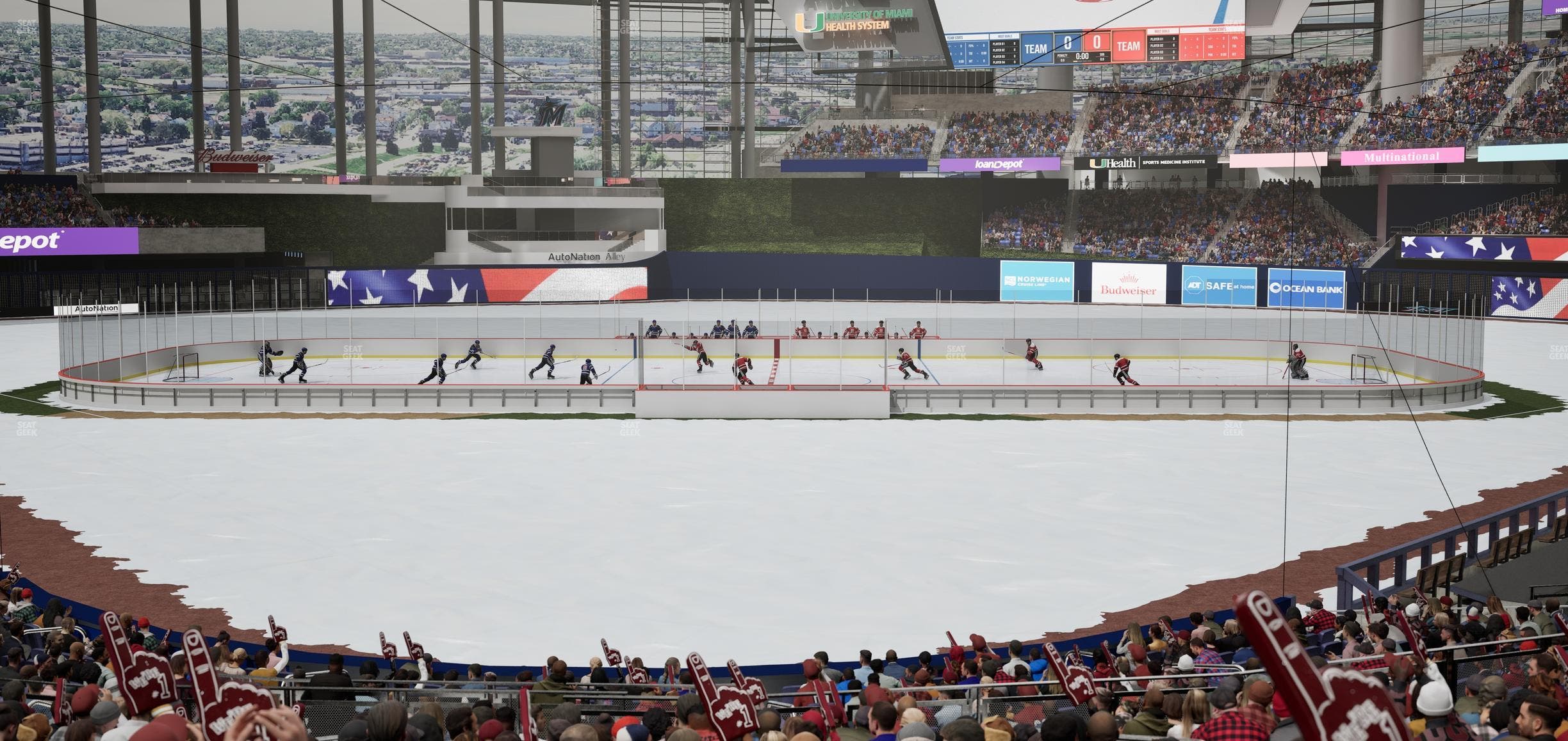 loanDepot park - Section Home Plate Box 14 Seat View