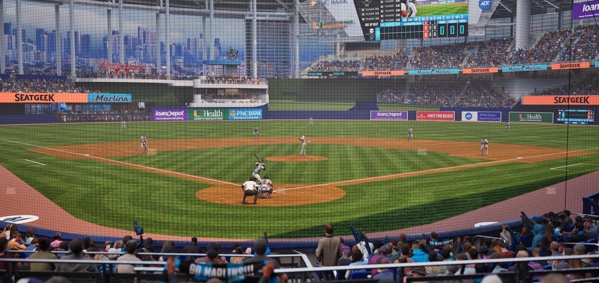 loanDepot park - Section Home Plate Box 14 Seat View