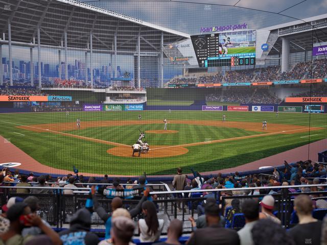 loanDepot park - Section Home Plate Box 14 Seat View
