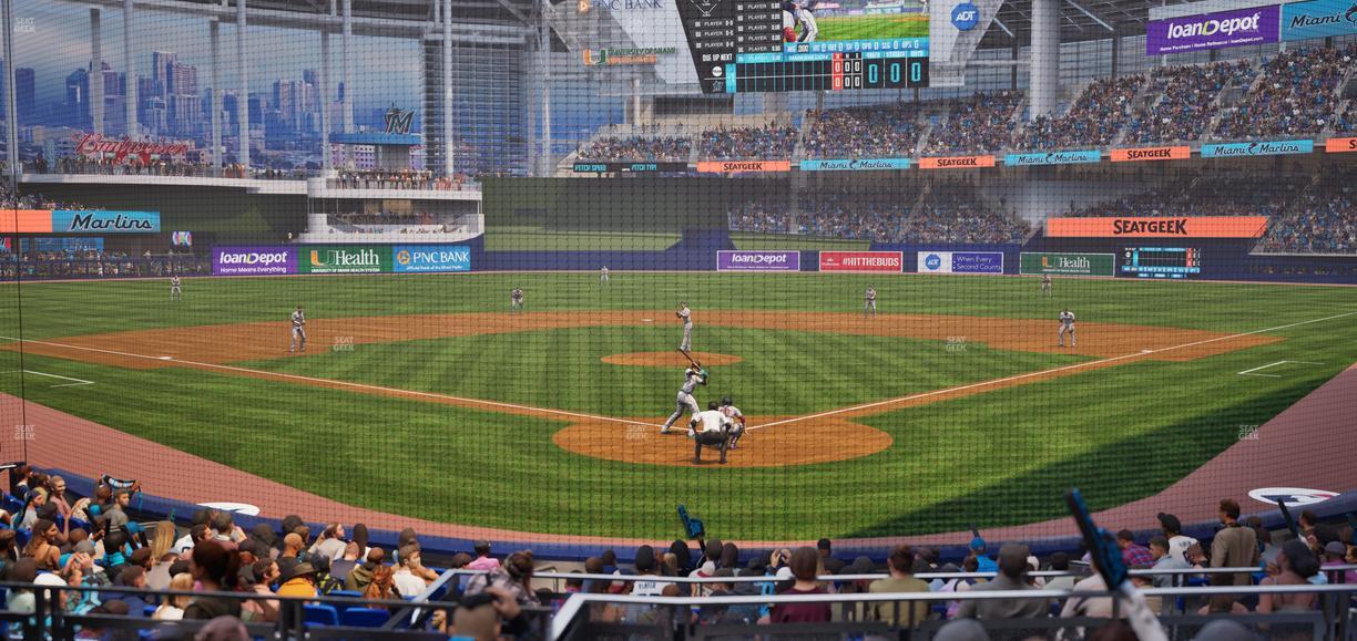 loanDepot park - Section Home Plate Box 15 Seat View