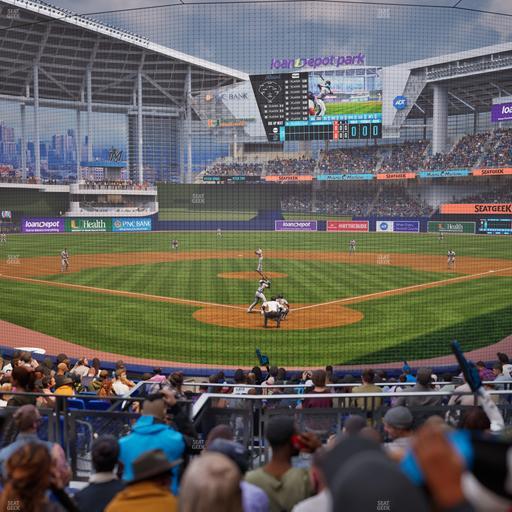 loanDepot park - Section Home Plate Box 15 Seat View