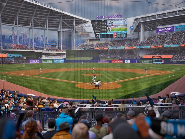 loanDepot park - Section Home Plate Box 15 Seat View