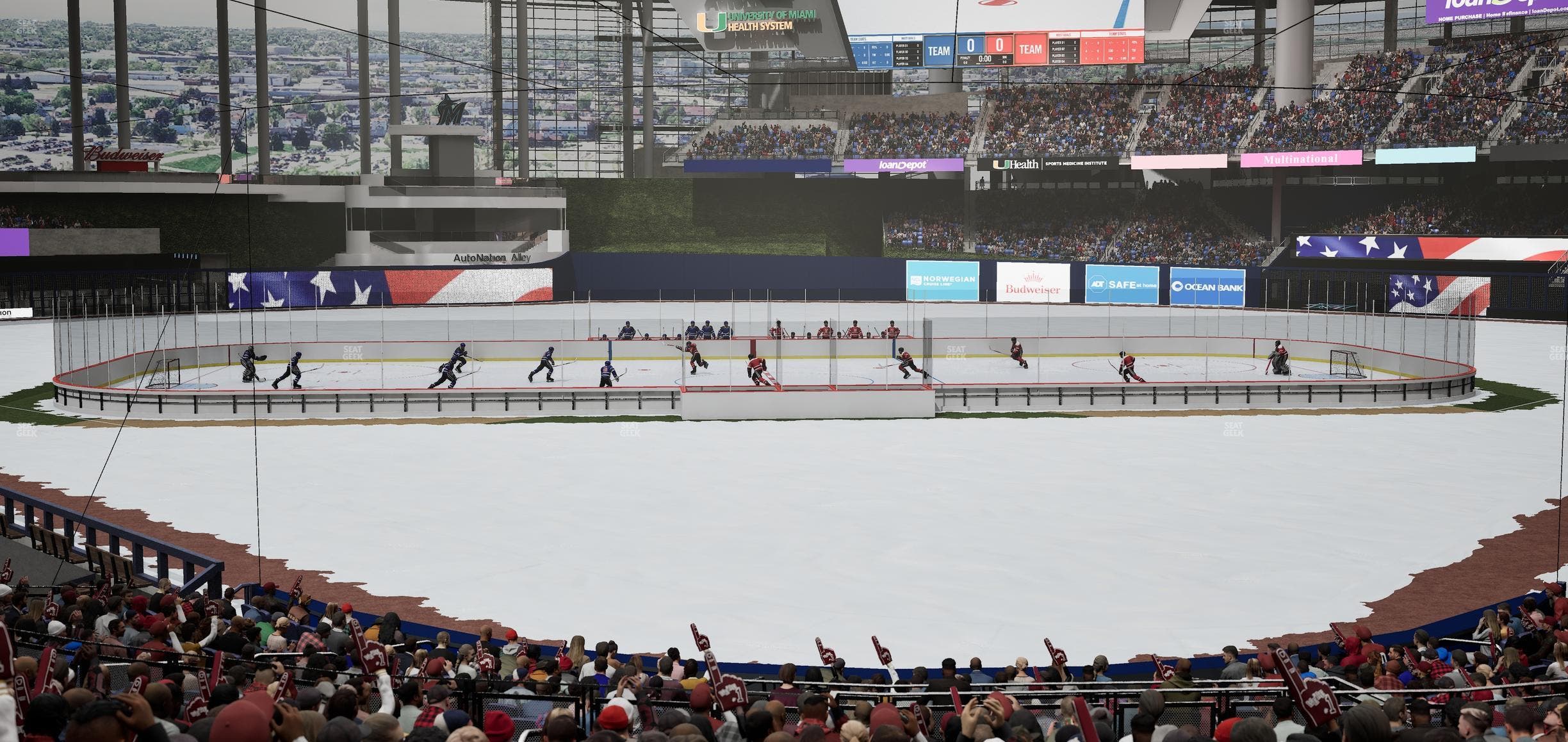 loanDepot park - Section Home Plate Box 15 Seat View