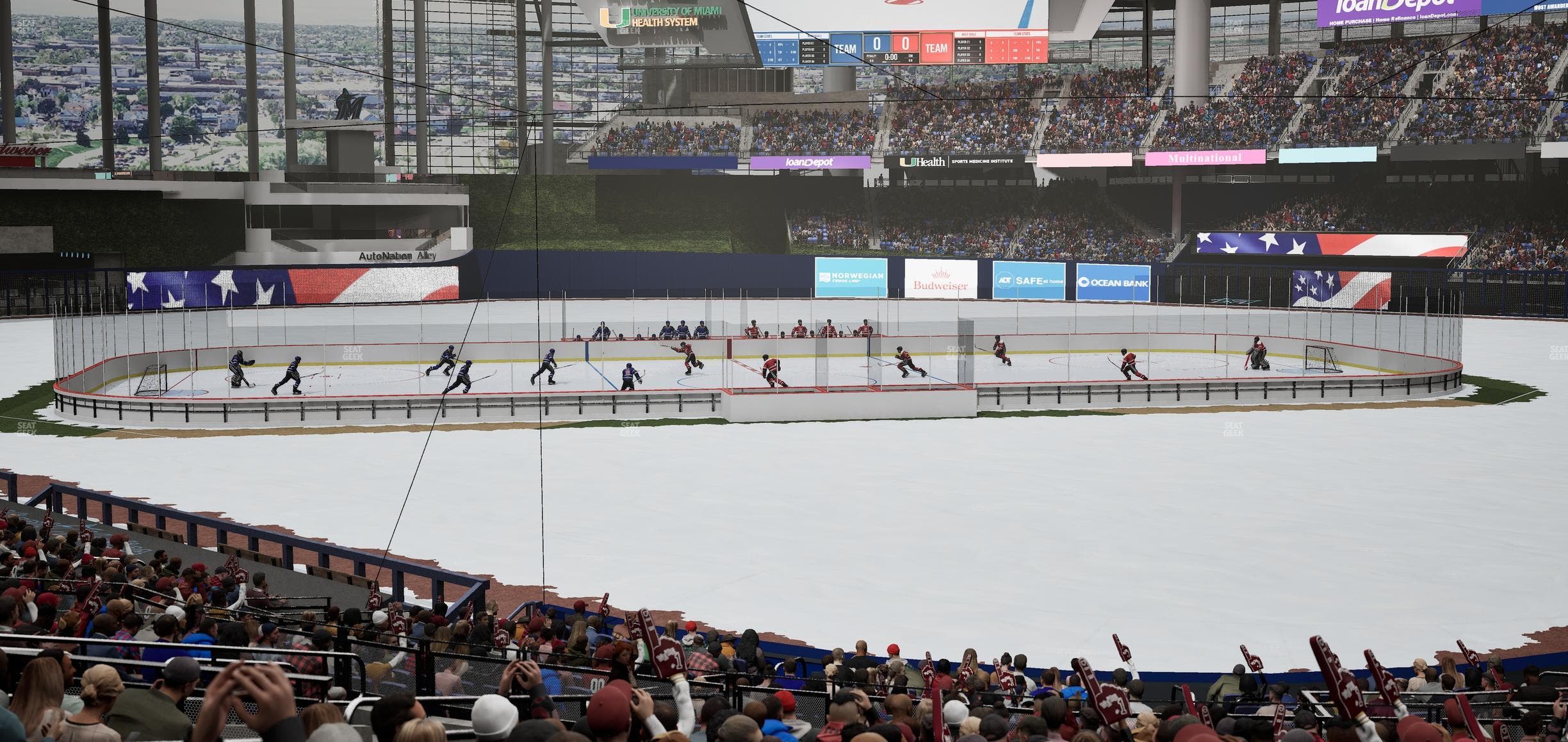 loanDepot park - Section Home Plate Box 16 Seat View