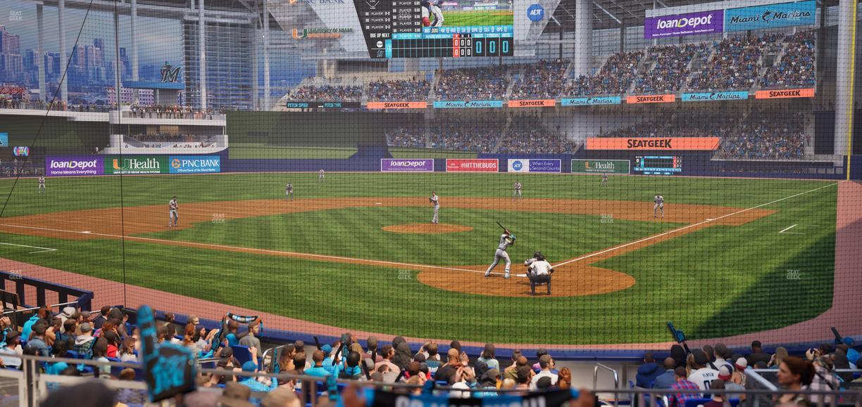 loanDepot park - Section Home Plate Box 16 Seat View