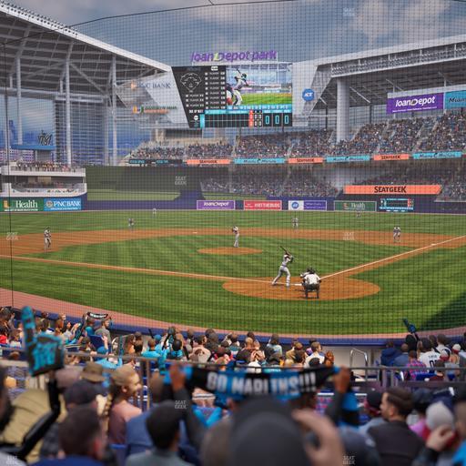 loanDepot park - Section Home Plate Box 16 Seat View