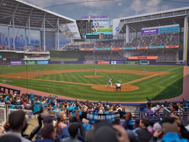 loanDepot park - Section Home Plate Box 16 Seat View