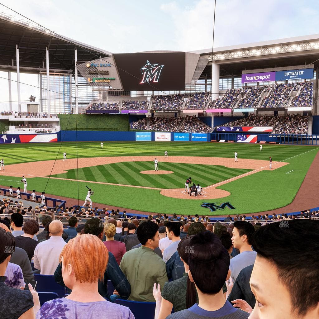 loanDepot park - Section Home Plate Box 16 Seat View
