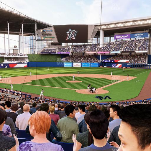 loanDepot park - Section Home Plate Box 16 Seat View