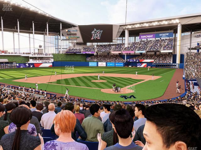 loanDepot park - Section Home Plate Box 16 Seat View