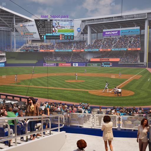 loanDepot park - Section Home Plate Box 17 Seat View