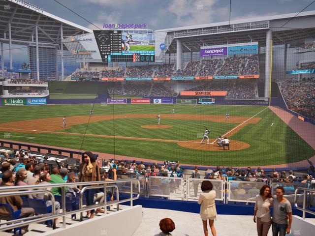 loanDepot park - Section Home Plate Box 17 Seat View