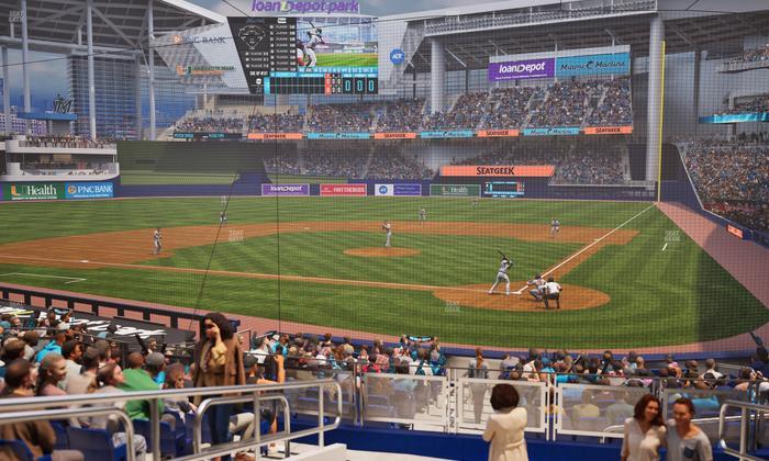 loanDepot park - Section Home Plate Box 17 Seat View