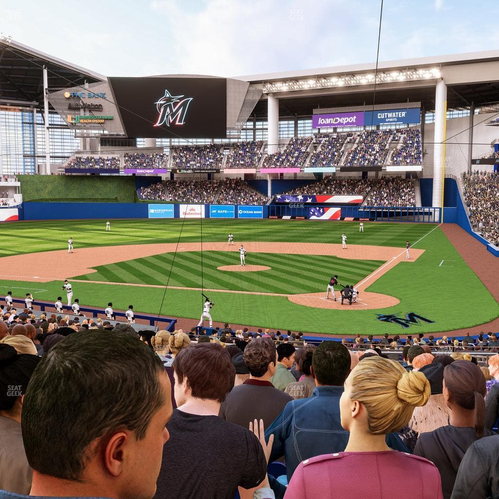 loanDepot park - Section Home Plate Box 17 Seat View