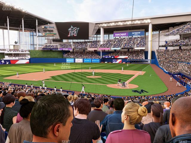 loanDepot park - Section Home Plate Box 17 Seat View