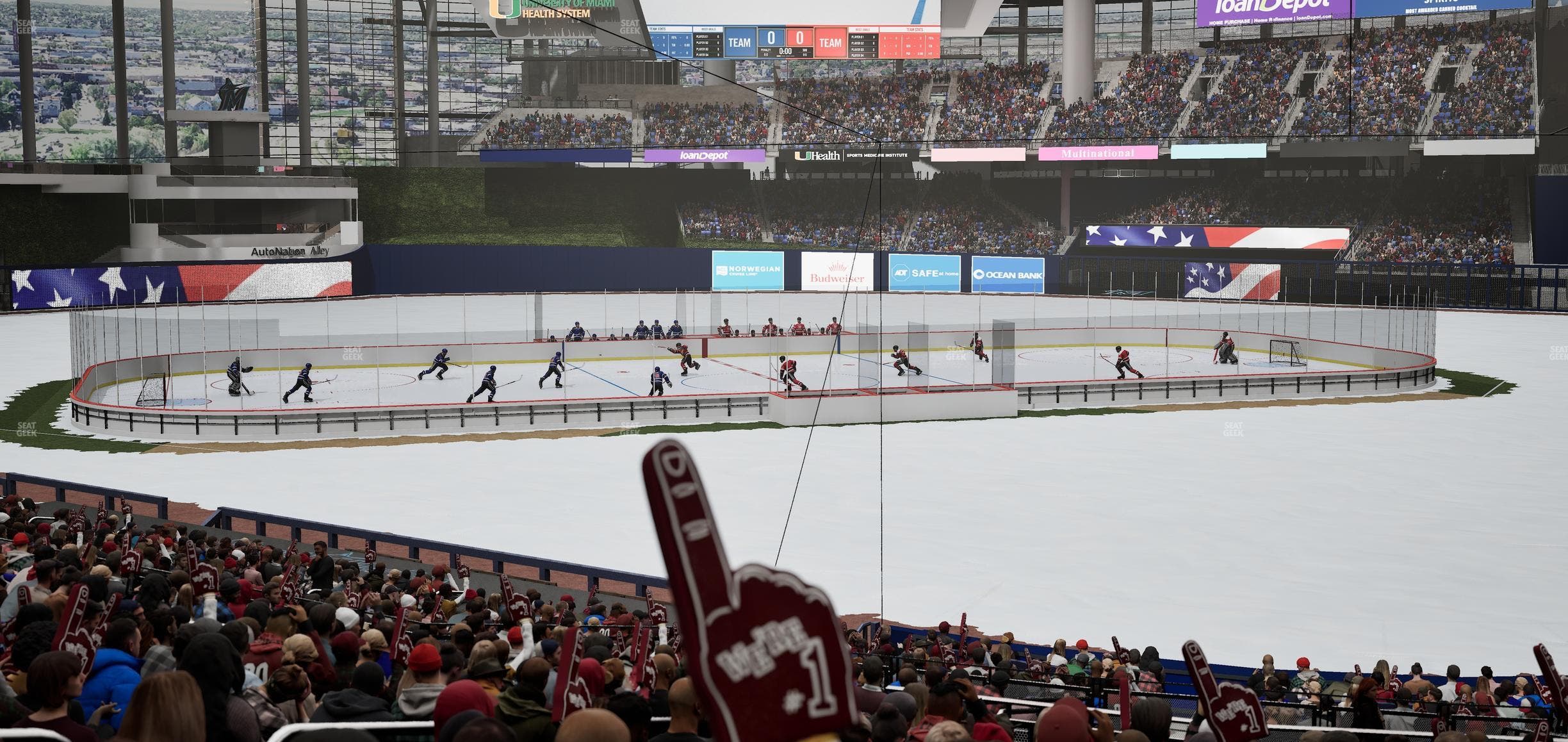 loanDepot park - Section Home Plate Box 17 Seat View