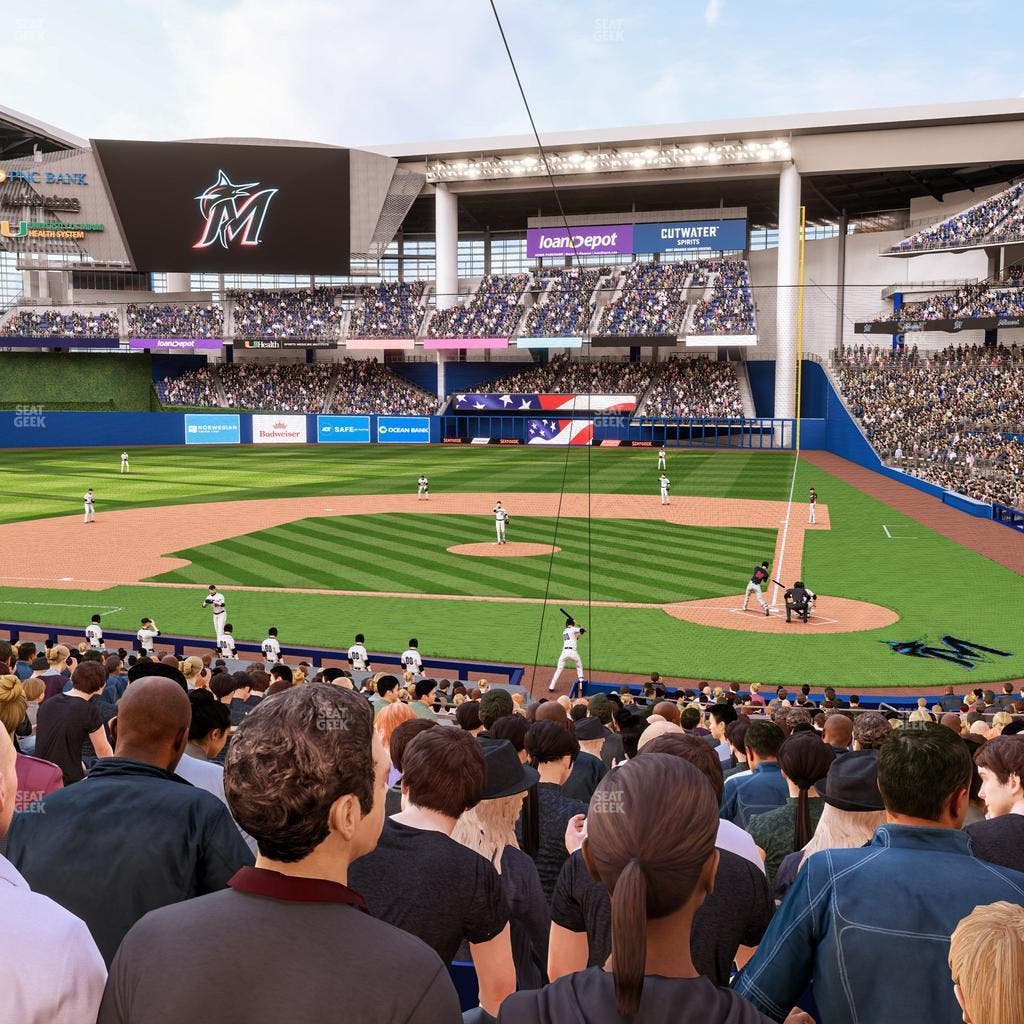 loanDepot park - Section Home Plate Box 18 Seat View