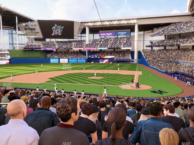 loanDepot park - Section Home Plate Box 18 Seat View