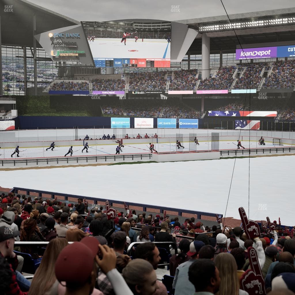 loanDepot park - Section Home Plate Box 18 Seat View