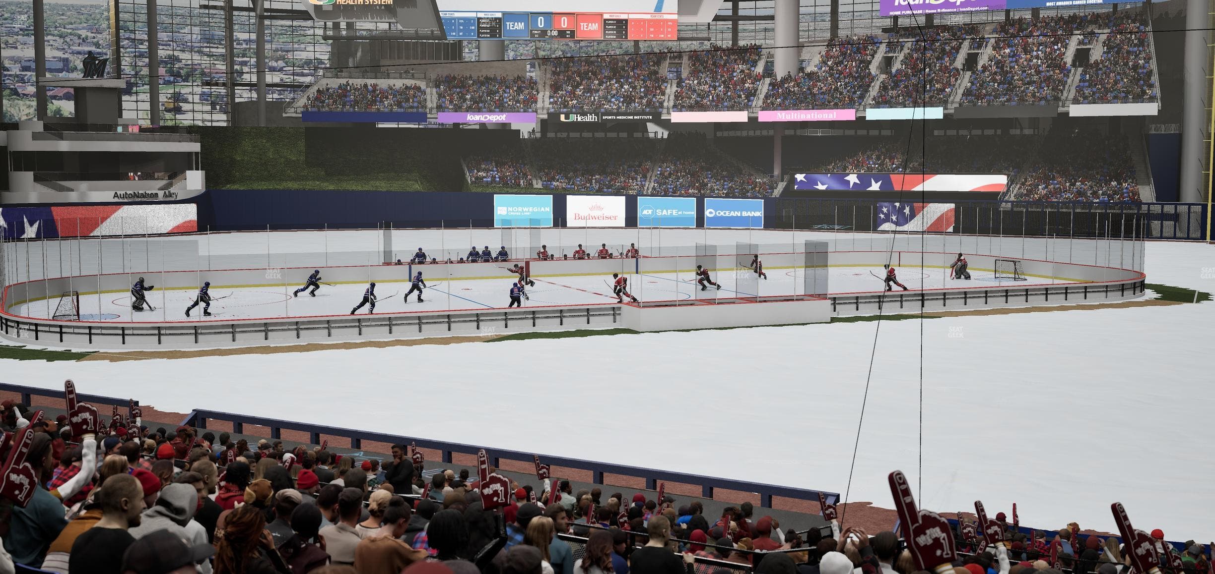 loanDepot park - Section Home Plate Box 18 Seat View