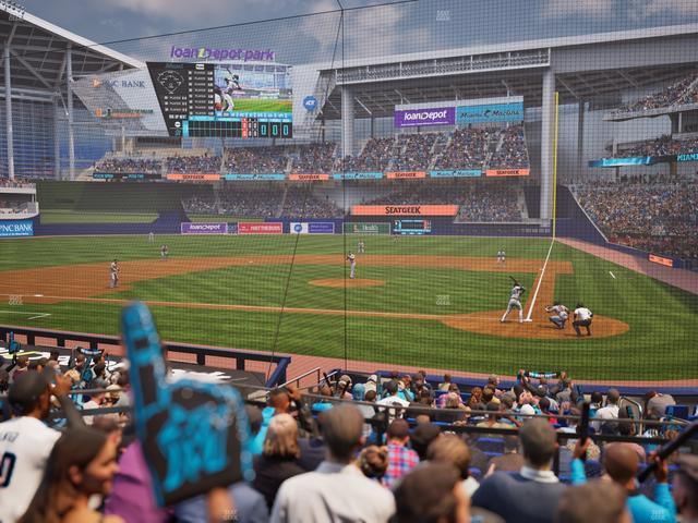 loanDepot park - Section Home Plate Box 18 Seat View