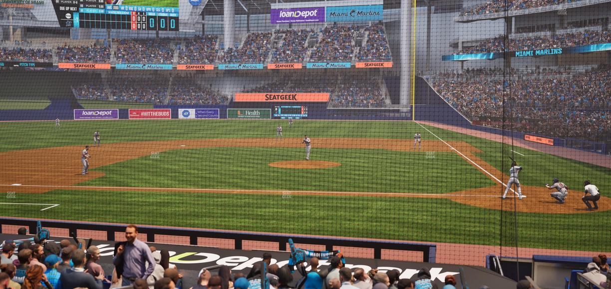 loanDepot park - Section Home Plate Box 19 Seat View