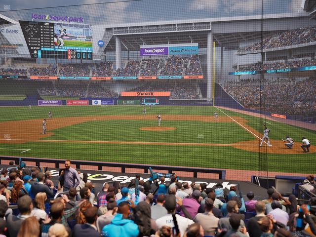 loanDepot park - Section Home Plate Box 19 Seat View