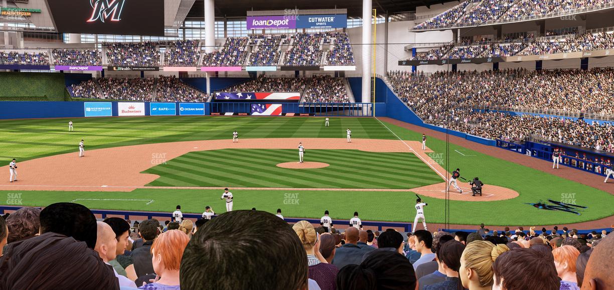 loanDepot park - Section Home Plate Box 19 Seat View