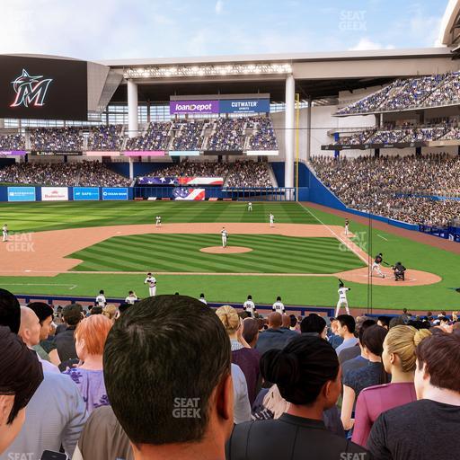 loanDepot park - Section Home Plate Box 19 Seat View