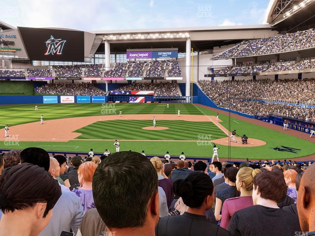 loanDepot park - Section Home Plate Box 19 Seat View