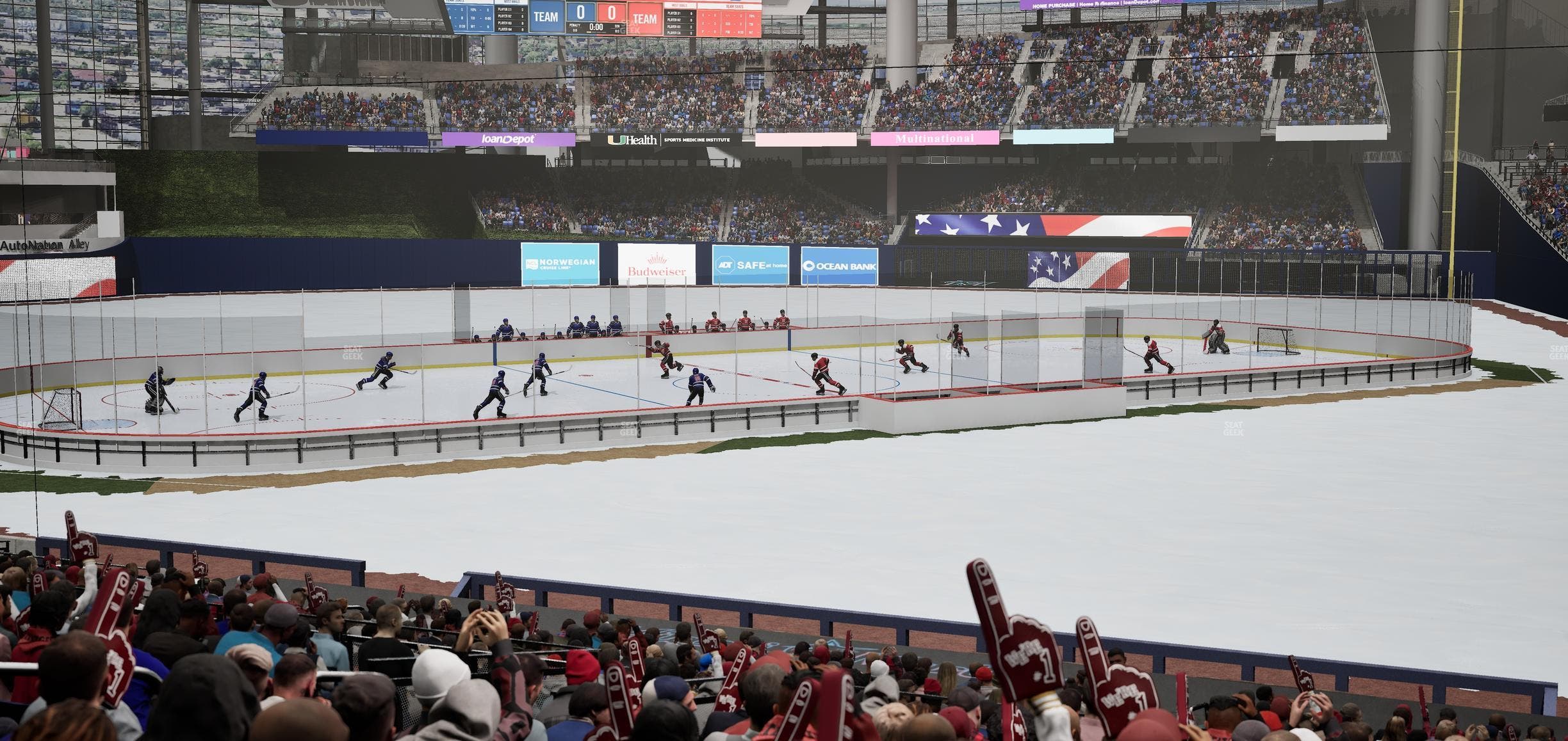 loanDepot park - Section Home Plate Box 19 Seat View