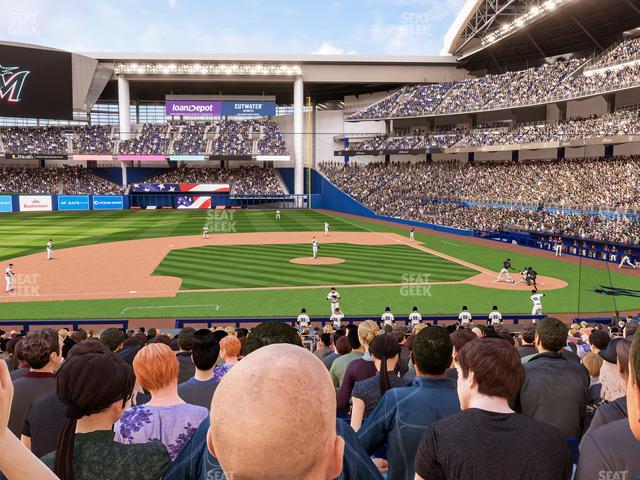loanDepot park - Section Home Plate Box 20 Seat View