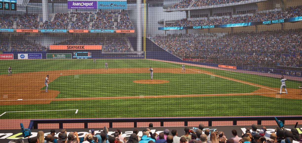 loanDepot park - Section Home Plate Box 20 Seat View