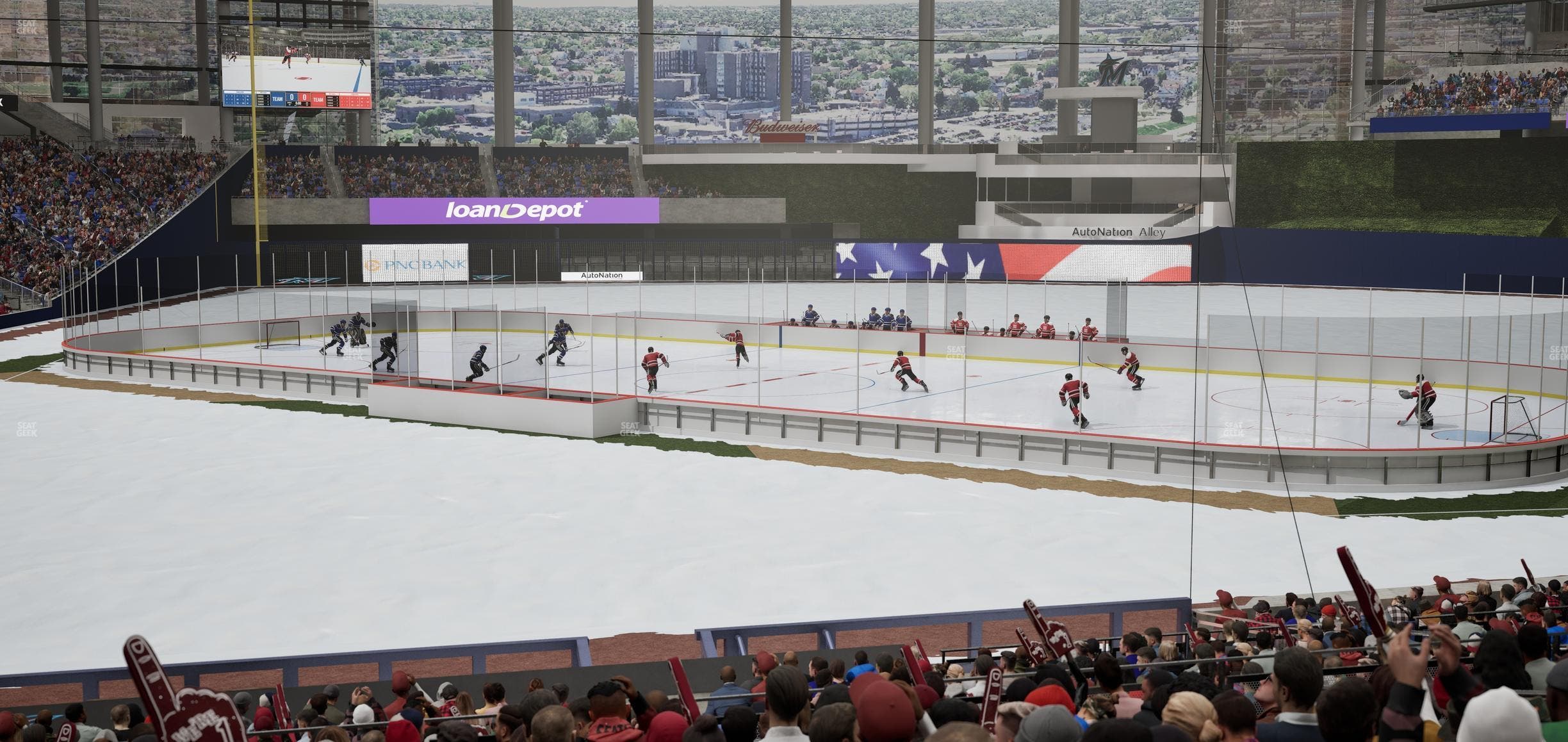 loanDepot park - Section Home Plate Box 9 Seat View