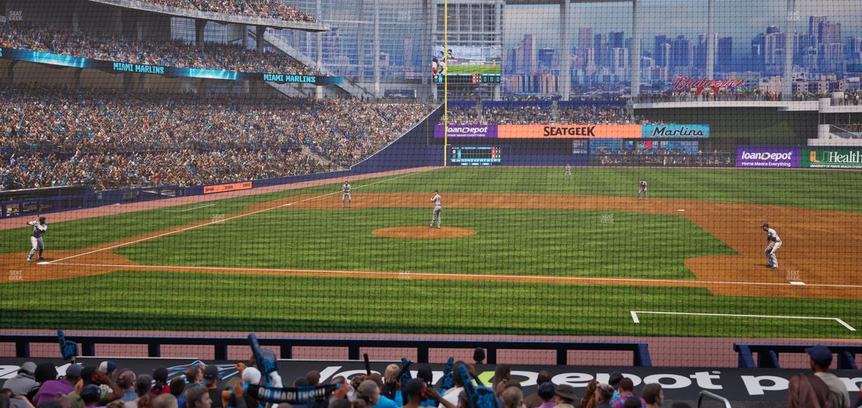 loanDepot park - Section Home Plate Box 9 Seat View
