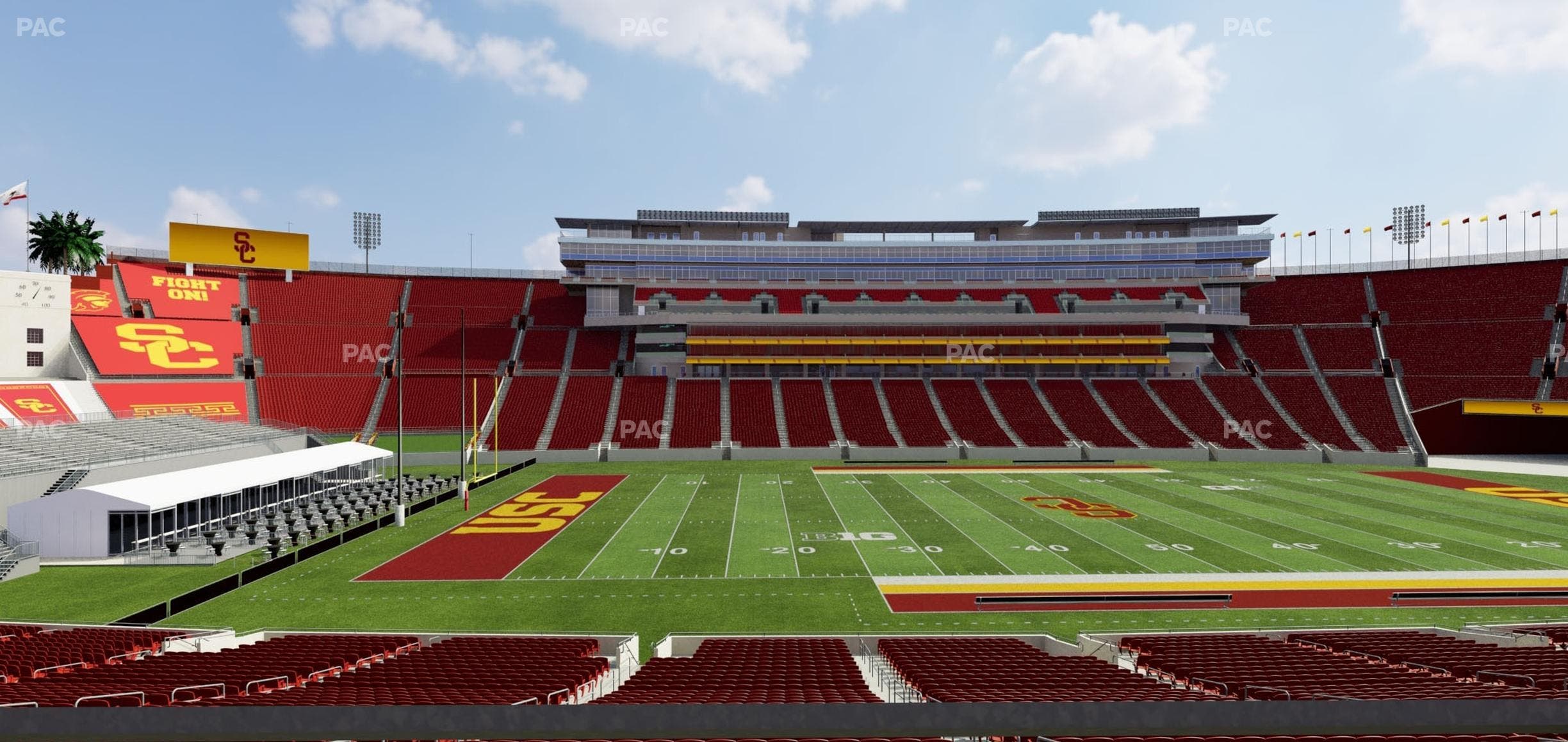 Los Angeles Memorial Coliseum - Section 123 B Seat View