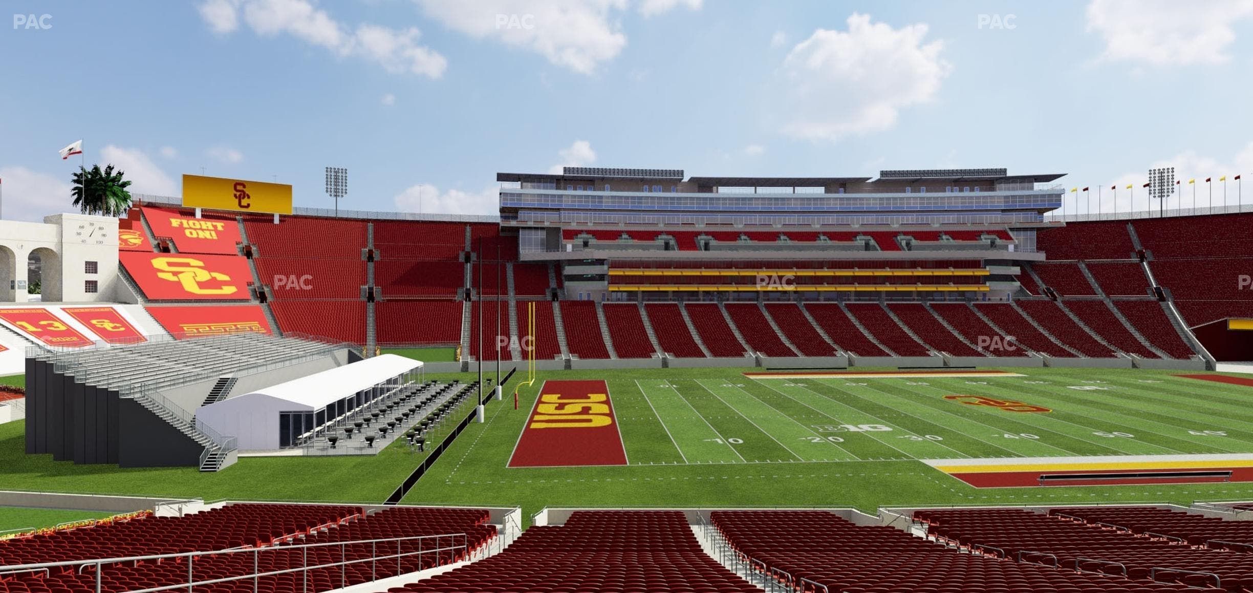 Los Angeles Memorial Coliseum - Section 124 B Seat View