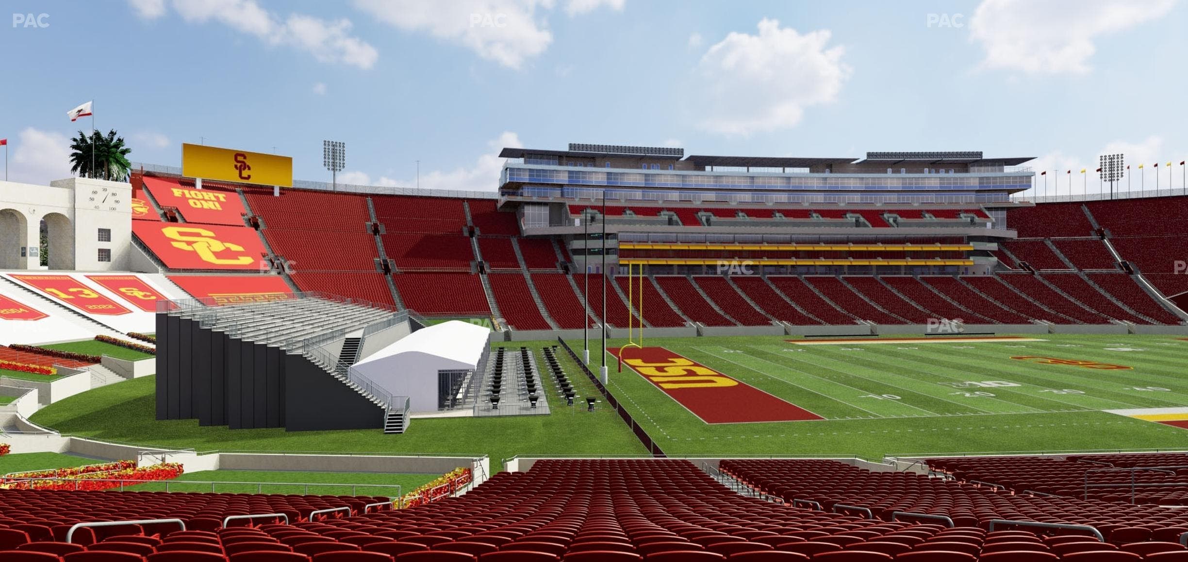 Los Angeles Memorial Coliseum - Section 125 B Seat View