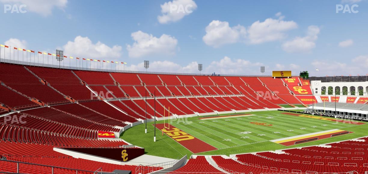 Los Angeles Memorial Coliseum - Section 210 B Seat View