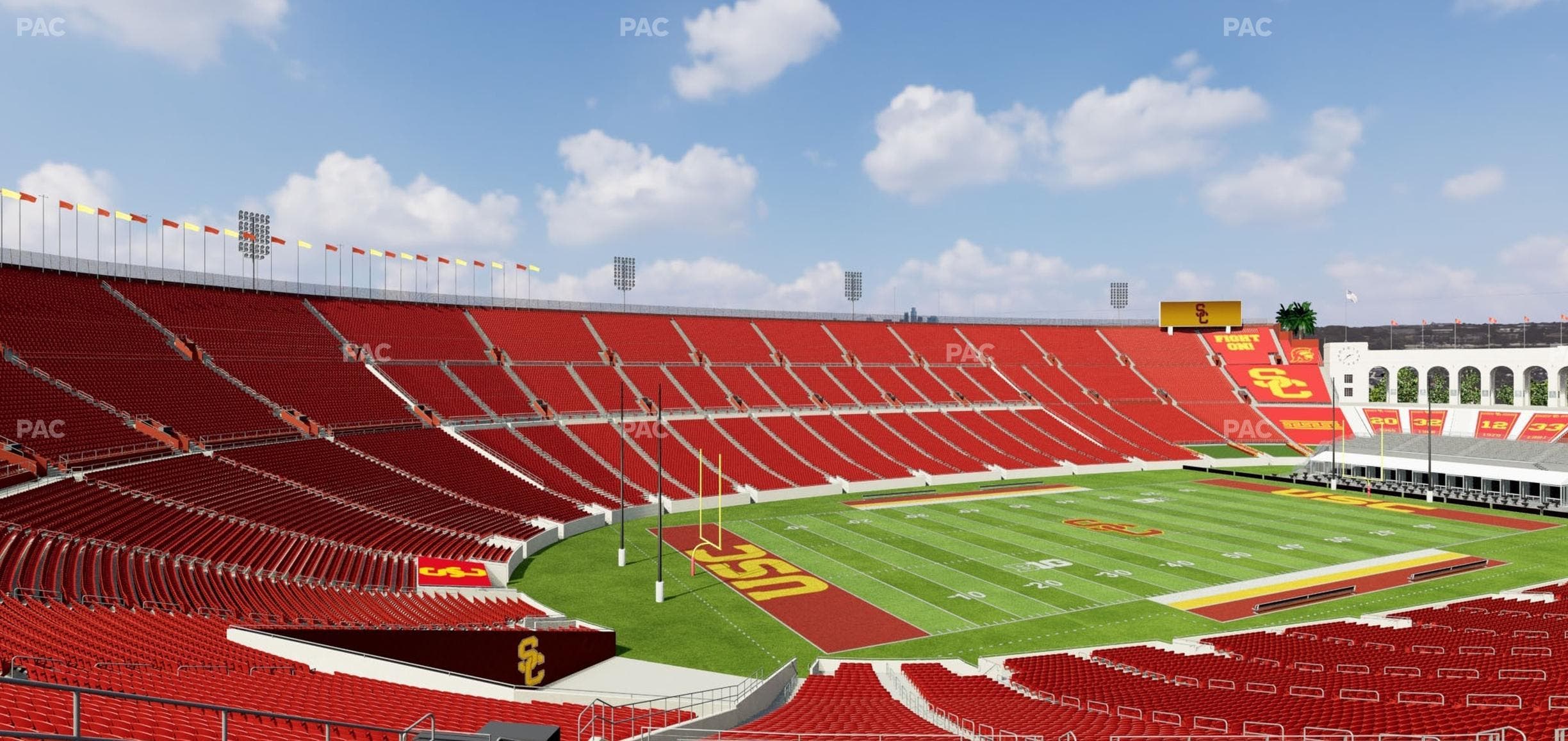 Los Angeles Memorial Coliseum - Section 210 B Seat View