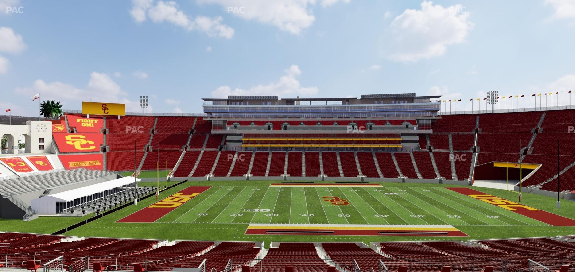 Los Angeles Memorial Coliseum - Section 222 B Seat View