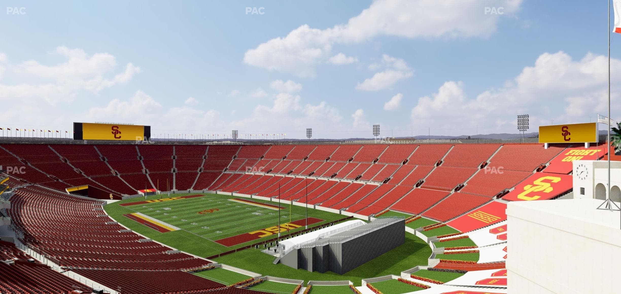Los Angeles Memorial Coliseum - Section 300 B Seat View
