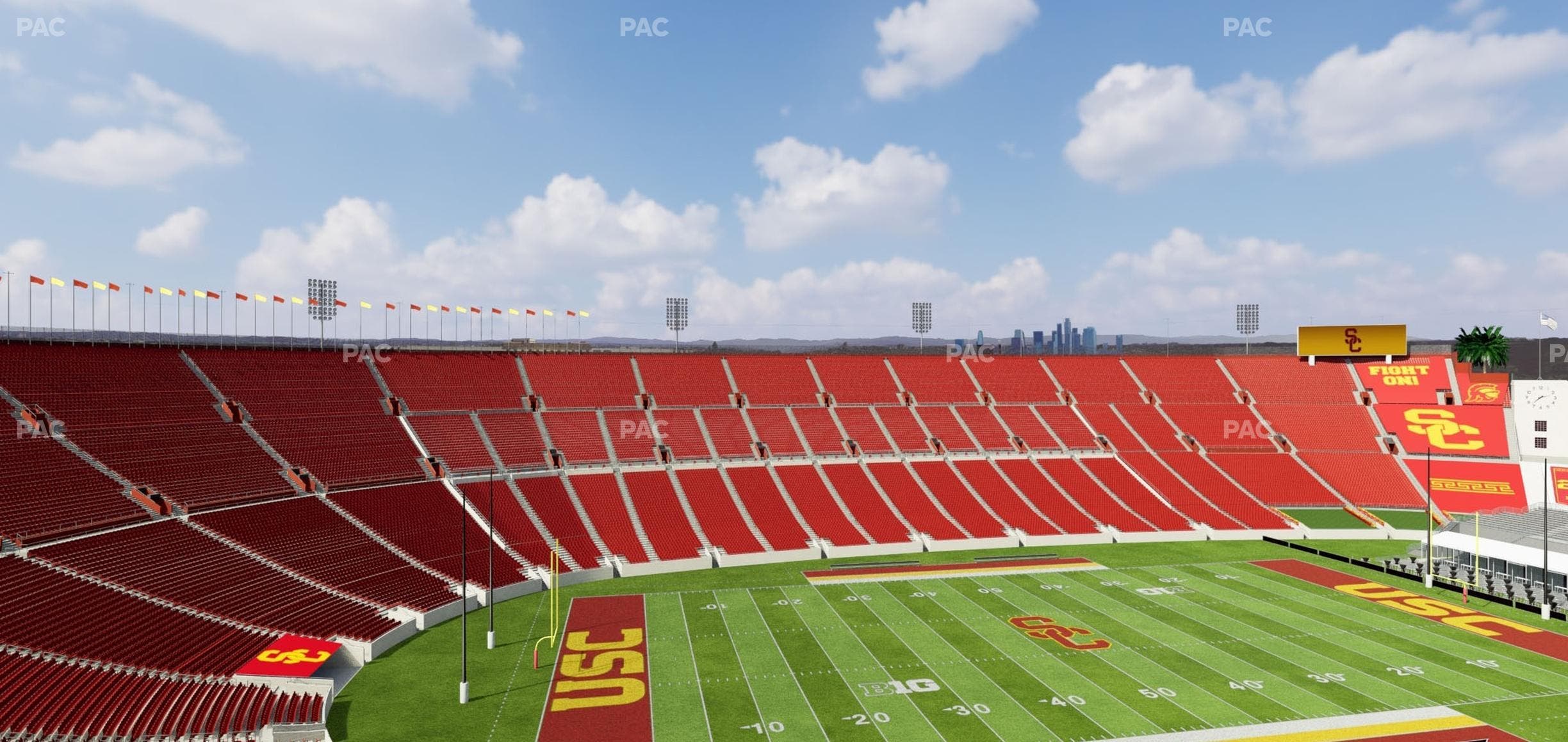 Los Angeles Memorial Coliseum - Section Club 411 Seat View