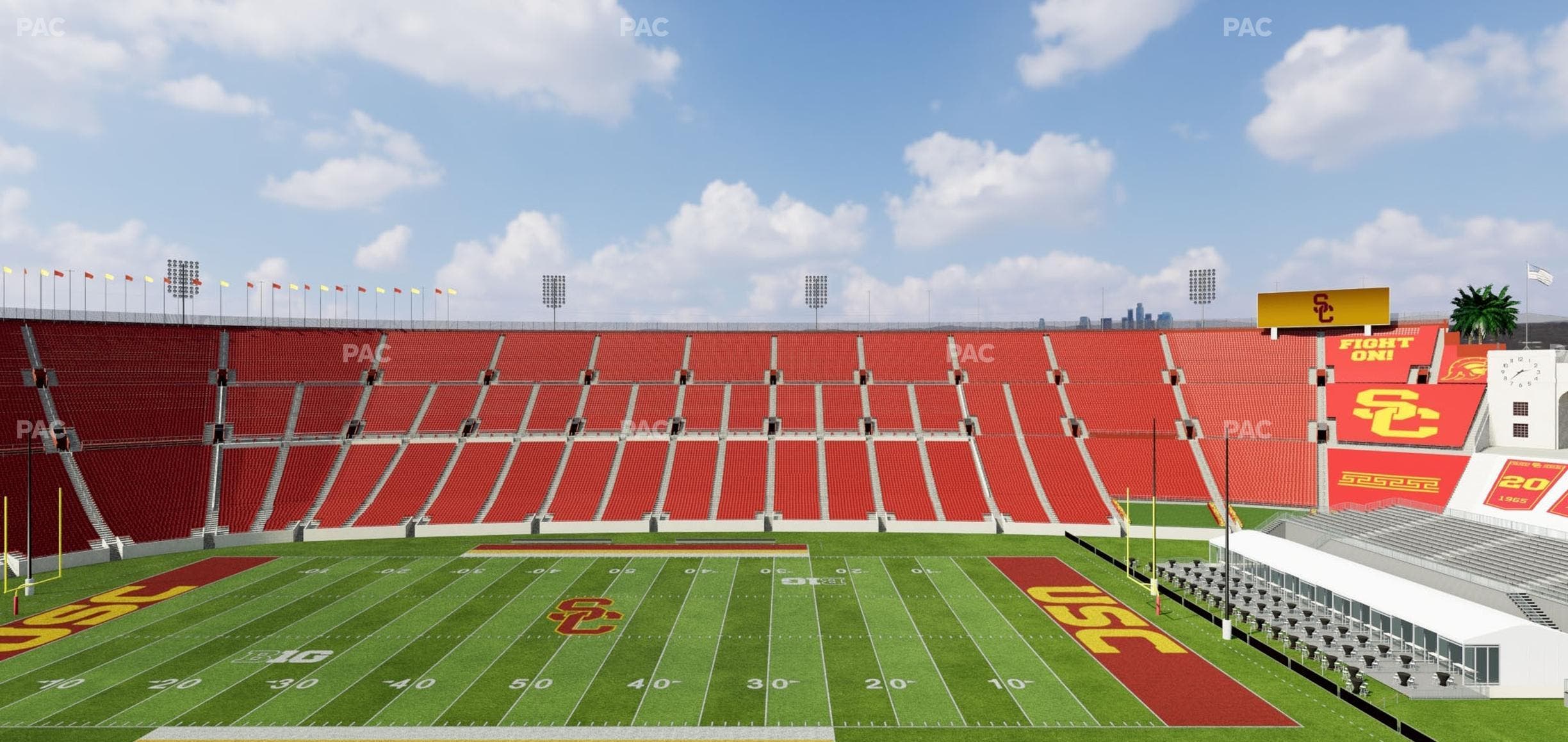 Los Angeles Memorial Coliseum - Section Club Wc 405 Seat View