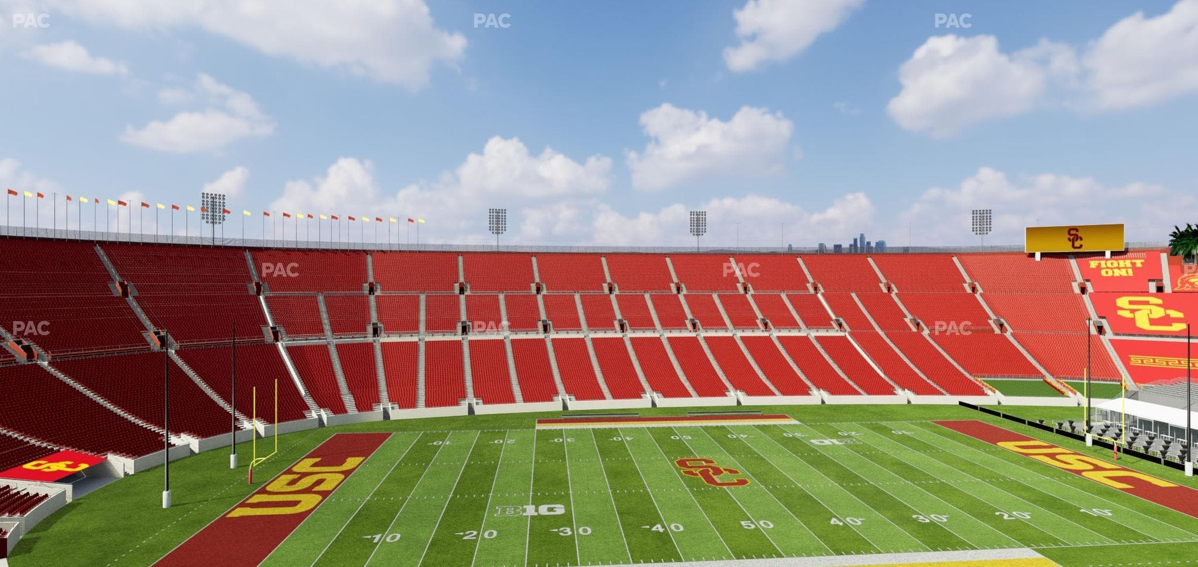 Los Angeles Memorial Coliseum - Section Club Wc 408 Seat View