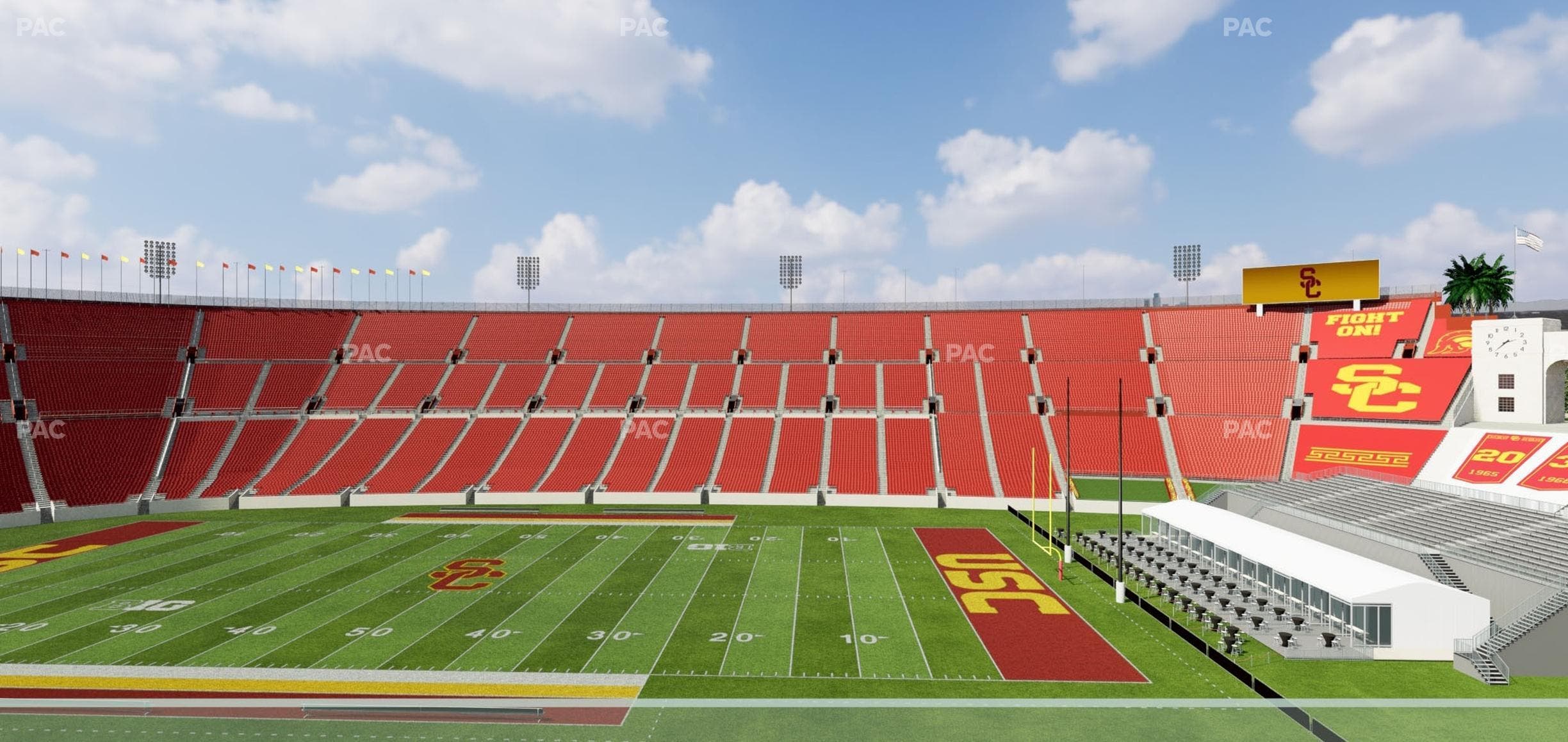 Los Angeles Memorial Coliseum - Section Founders Suite 302 Seat View