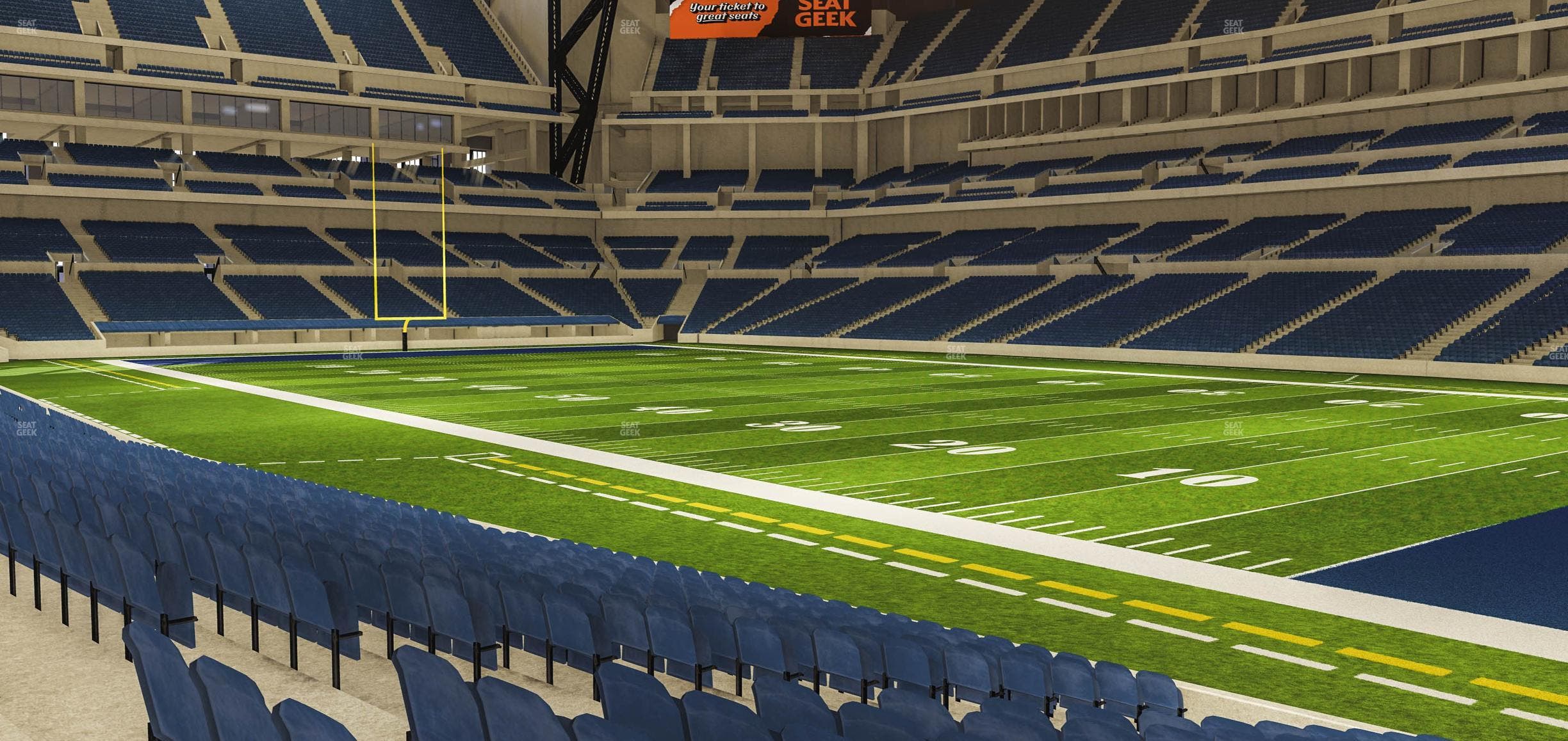 Lucas Oil Stadium - Section 108 Seat View