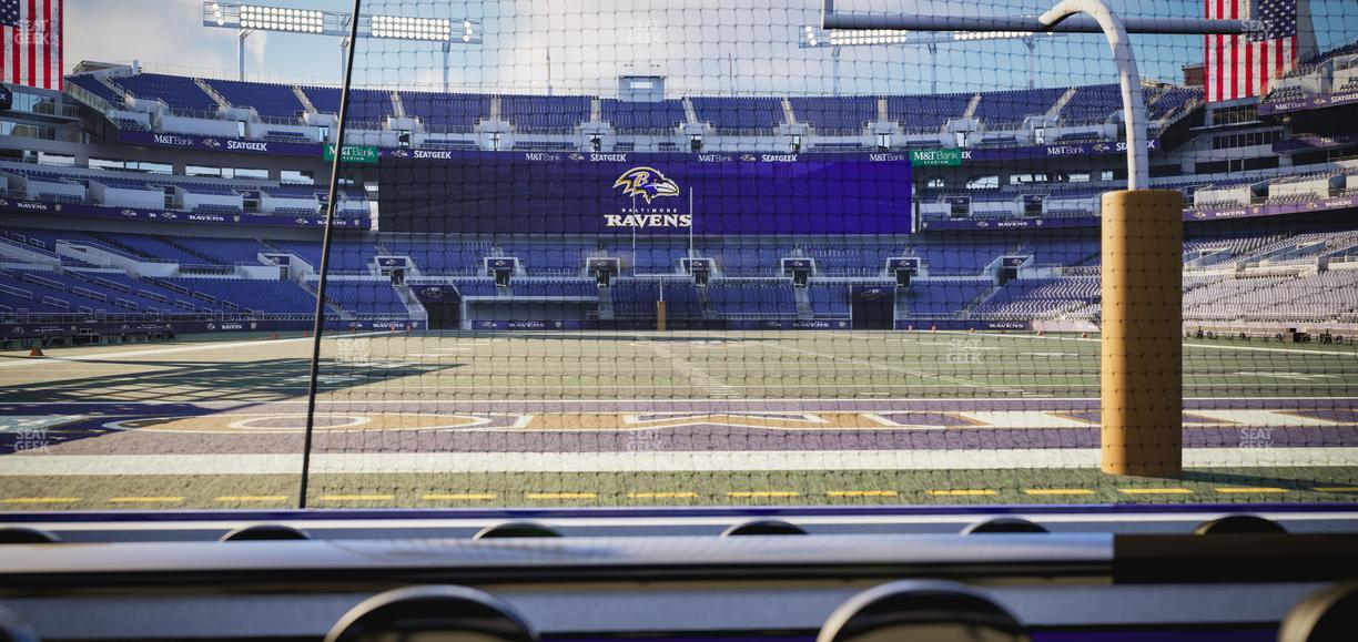 M&T Bank Stadium - Section Endzone Suite 7 Seat View