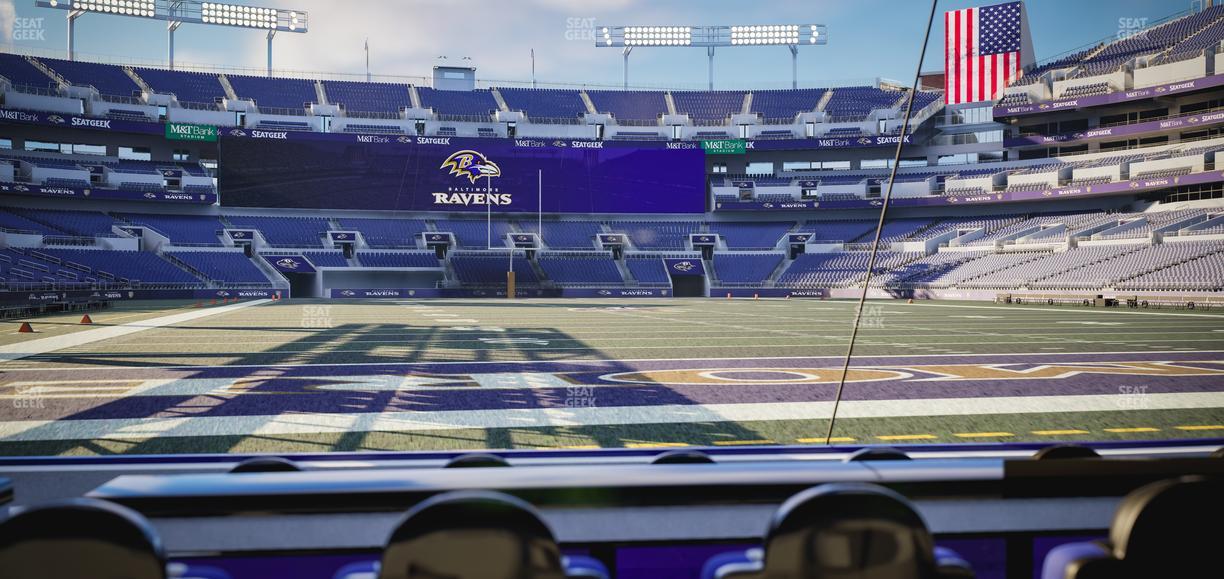 M&T Bank Stadium - Section Endzone Suite 9 Seat View