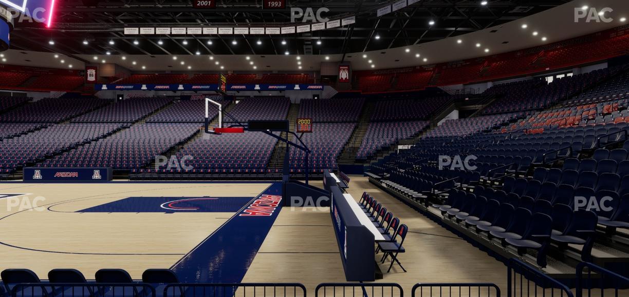 McKale Center - Section Floor 1 Seat View